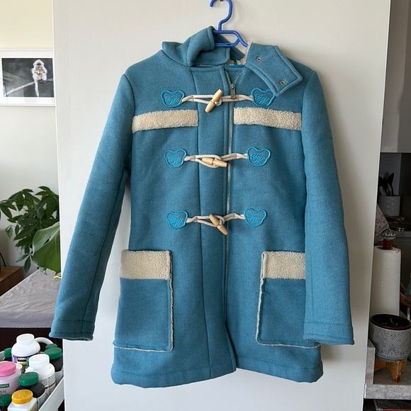 Women wool coat fur - Picture 1 of 6